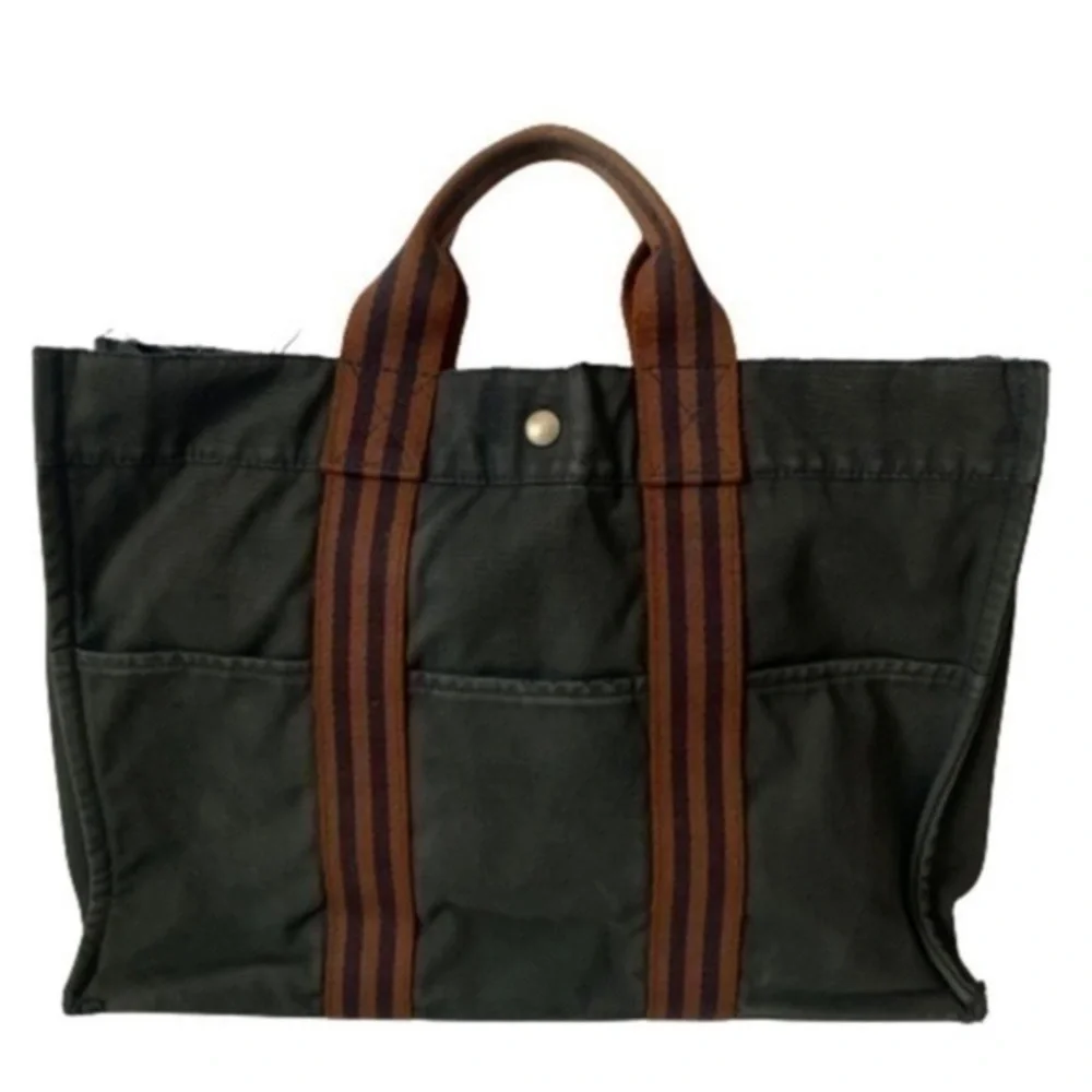 HERMES Canvas Tote Bag